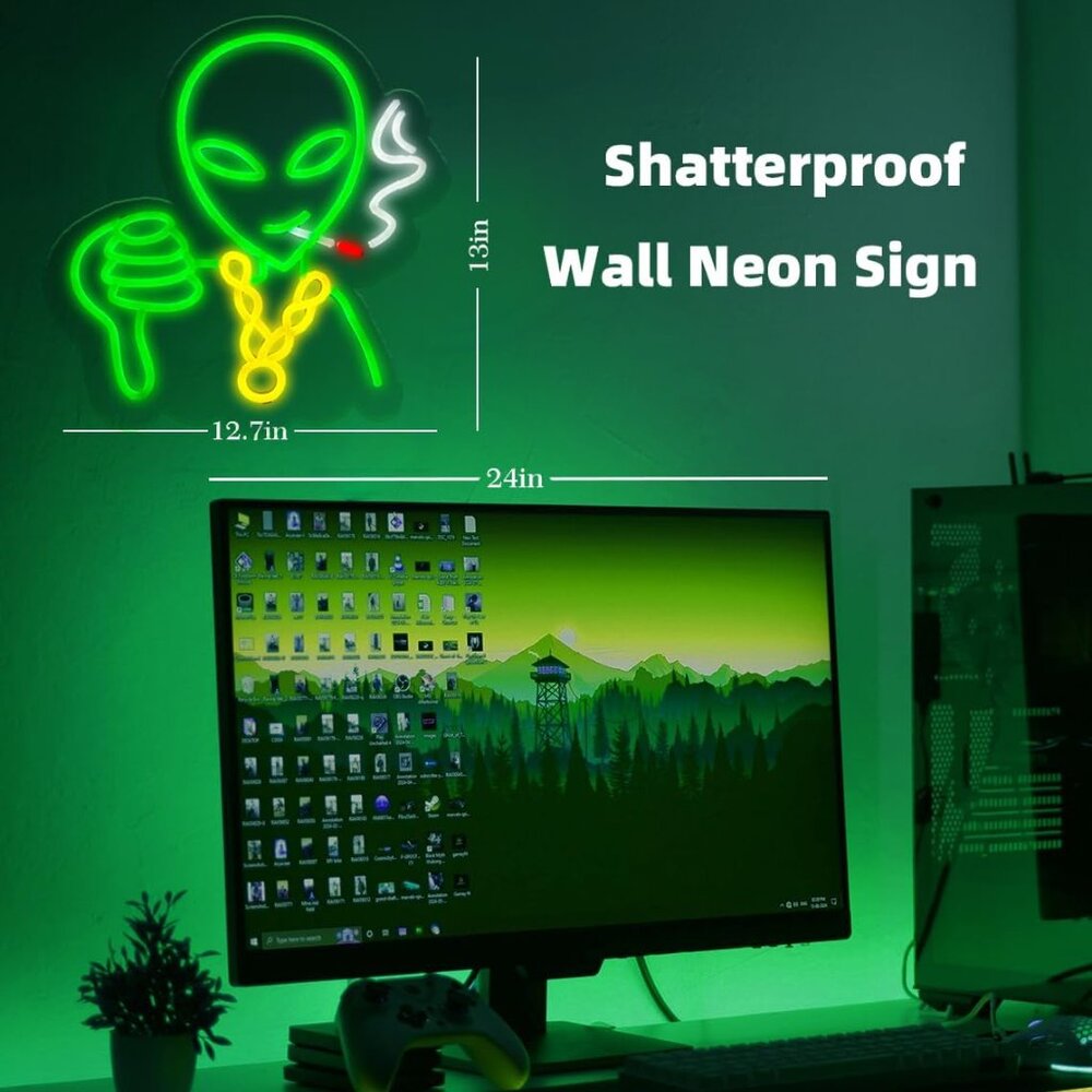 Alien Neon Sign - Picture 5 of 5